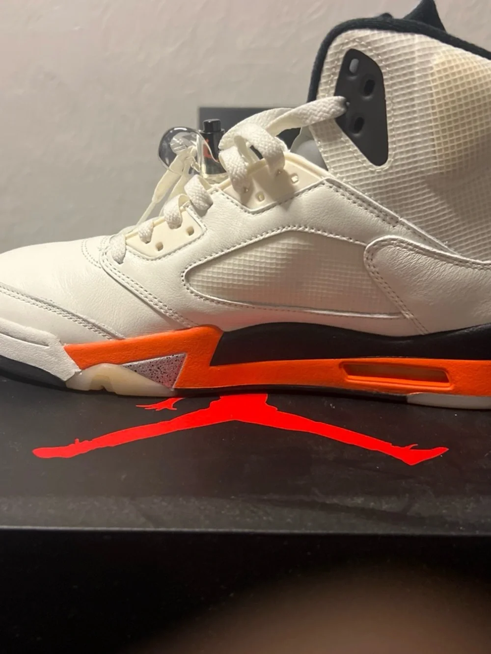 Jordan Men’s Sneakers in White with Orange Accents